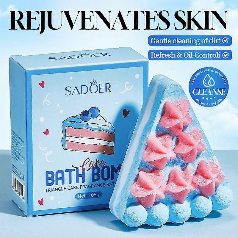 3pcs Triangle Cake Bath Bomb | Skin-Friendly & Rejuvenating  Deep Cleansing
