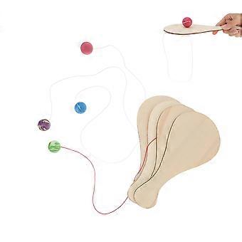 Paddle Ball Toy for Children 18Pcs Indoor Outdoor Wood Paddle Set