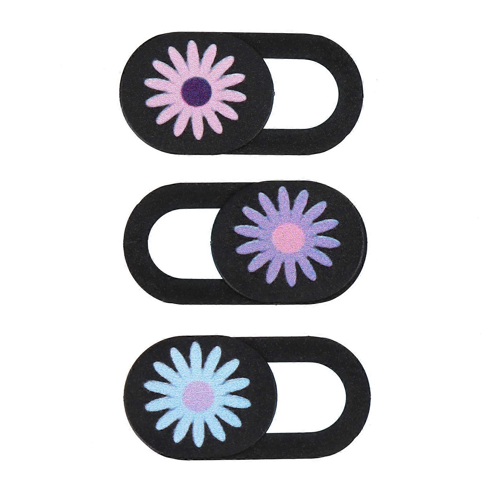 Computer Webcam Cover Chrysanthemum Pattern Privacy Slide 3Pcs Set