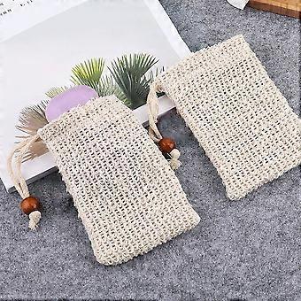 Bolsa de linho para sabonete, ideal para banheiro, chuveiro, espuma de banho, massagem, sabonete esfoliante e de limpeza.