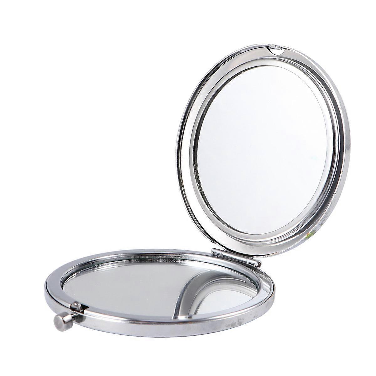 Pocket Mirror Red Folding Double-Sided Mirror 1Pcs Compact Makeup Accessory
