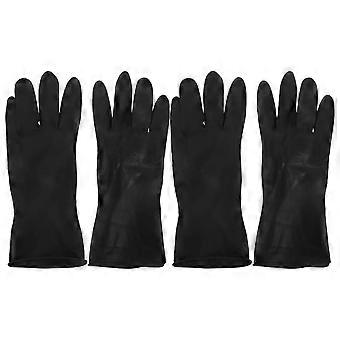 Reusable Gloves Hair Dye Gloves Hand Protection For Salon Use Black L 2Pairs