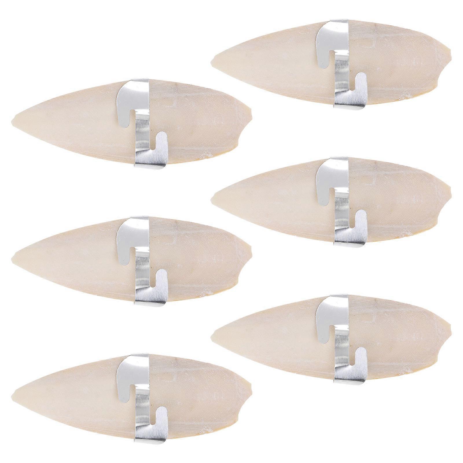 6 Set Bird Cuttlebone Cuddle Bone Chewing Cuttlefish Bone with Metal Holder