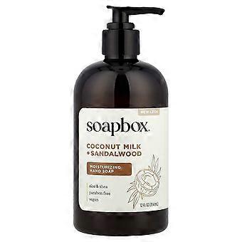 Såpeboks, fuktighetsgivende håndsåpe, kokosmelk + sandeltre, 354 ml, 4-pakning
