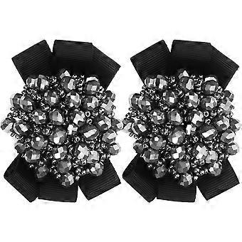 1 Pair Bow Shoe Clips Rhinestone Shoe Buckle Removable Shoe Charms Shoes Accessories