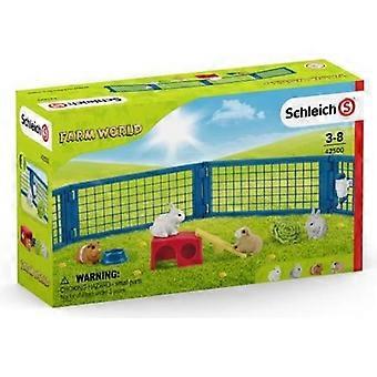 Maison pour lapins et cochons d'Inde - SCHLEICH - Farm World - Dès 3 ans - Multicolore