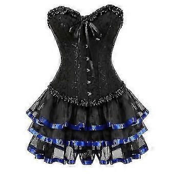 Sexy Corsets Dresses For Women Plus Size Costume Overbust Burlesque Corset And Mini Skirt Set Tutu Corseletzz40