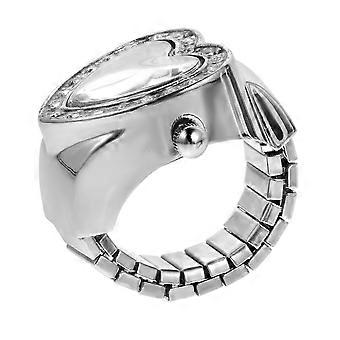 Silver Heart Shape Quartz Watch Simple Style Party Wear 1Set