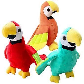 Stuffed Animal Bird Plush Parrot Dolls Baby Stuffed Toys Red Companionship for Sleep 7.86x6.68x6.68in 3Pcs