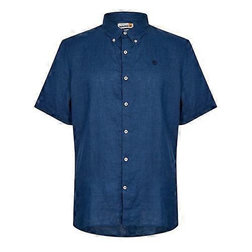 Timberland Mens Mill Brook Linen Collared Button-Down Shirt