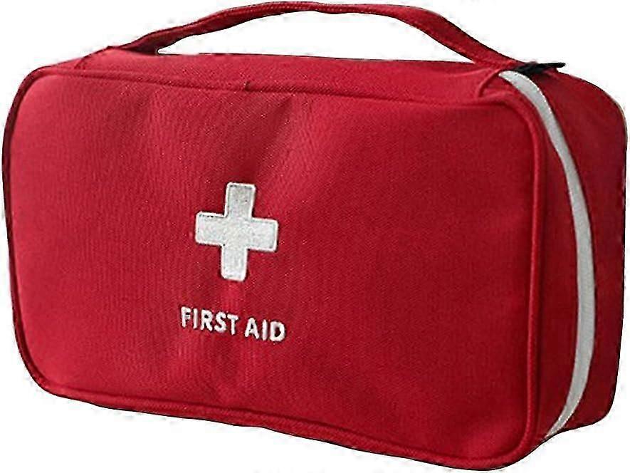 Portable Empty First Aid Kit, Water-Resistant Nylon, Full Zipper, Top Handle, for Home, Outdoor, Travel, Emergency