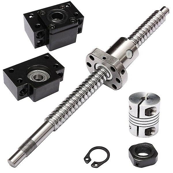 Bilyalı Vida Uzunluğu 250mm, 1 Set Bk / bf12 Destekler ve Cnc için 6.35mm X 10mm Bağlayıcı