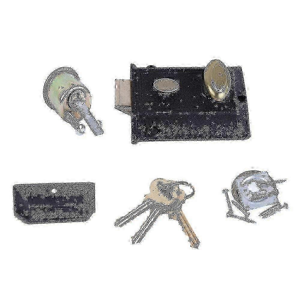 Classic Cast Iron Gate Lock with Spring Action compatible withOutdoor Use