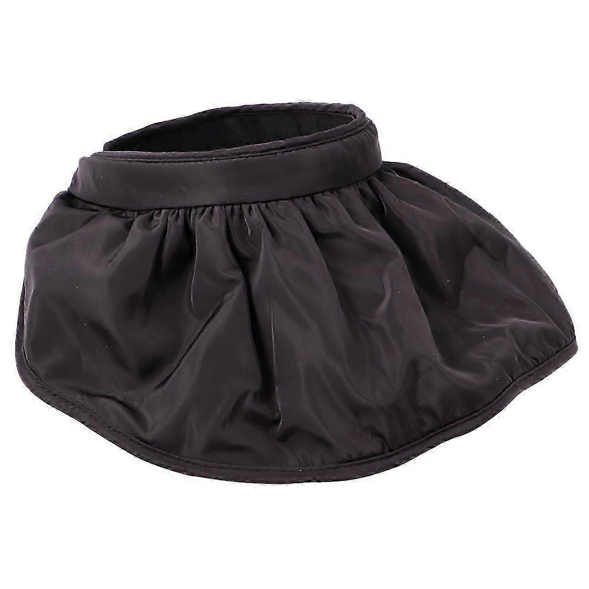Large Brim Beach Cap Empty Hat for Protection Foldable Hat Black