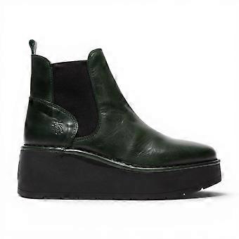Fly London Womens HELY268 Chelsea Leather Ankle Pull-On Platform Comfort Boots