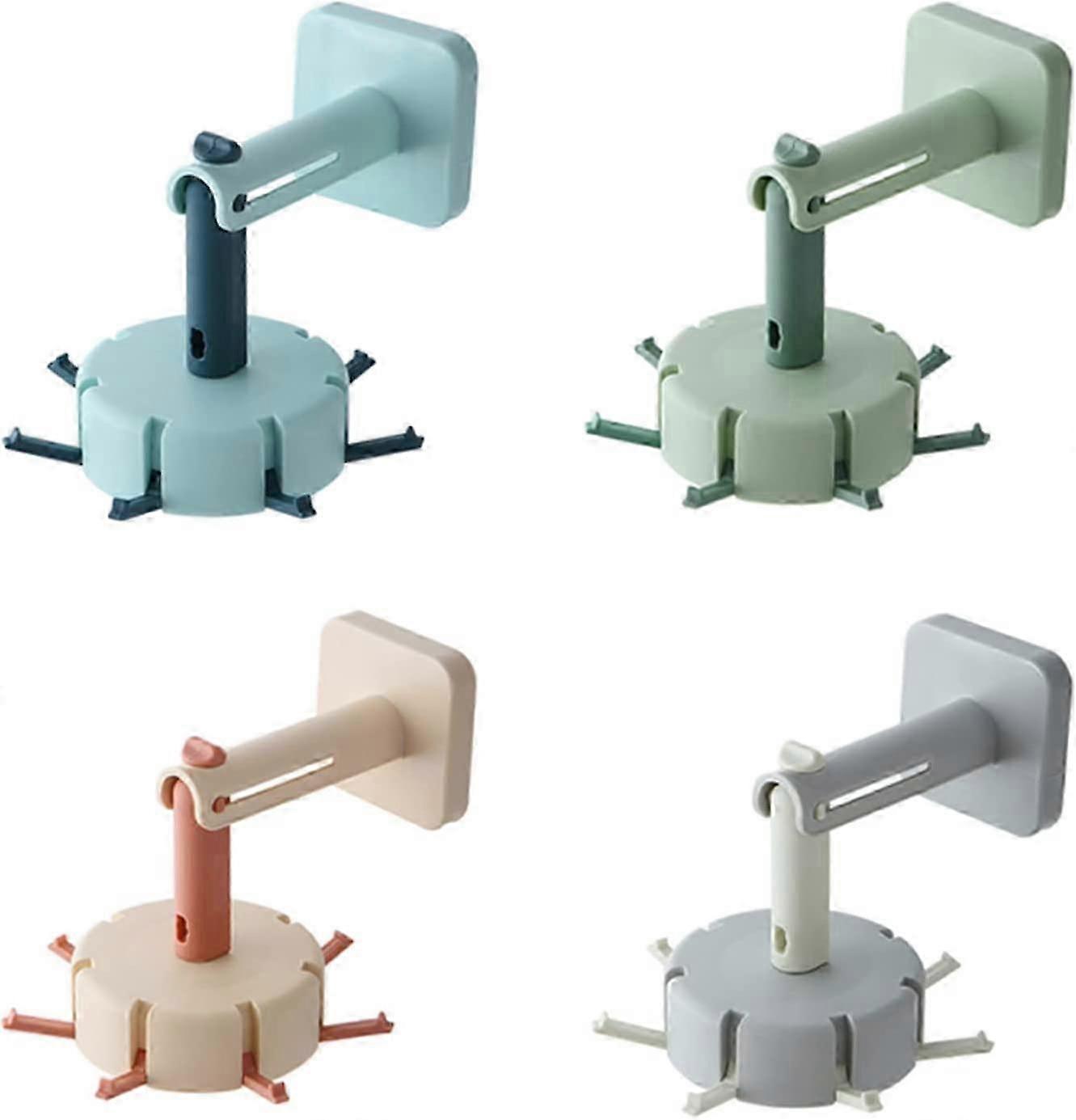 360 Rotating Hook Self Adhesive, 4Pcs 360 Rotating Kitchen Utensil Hooks