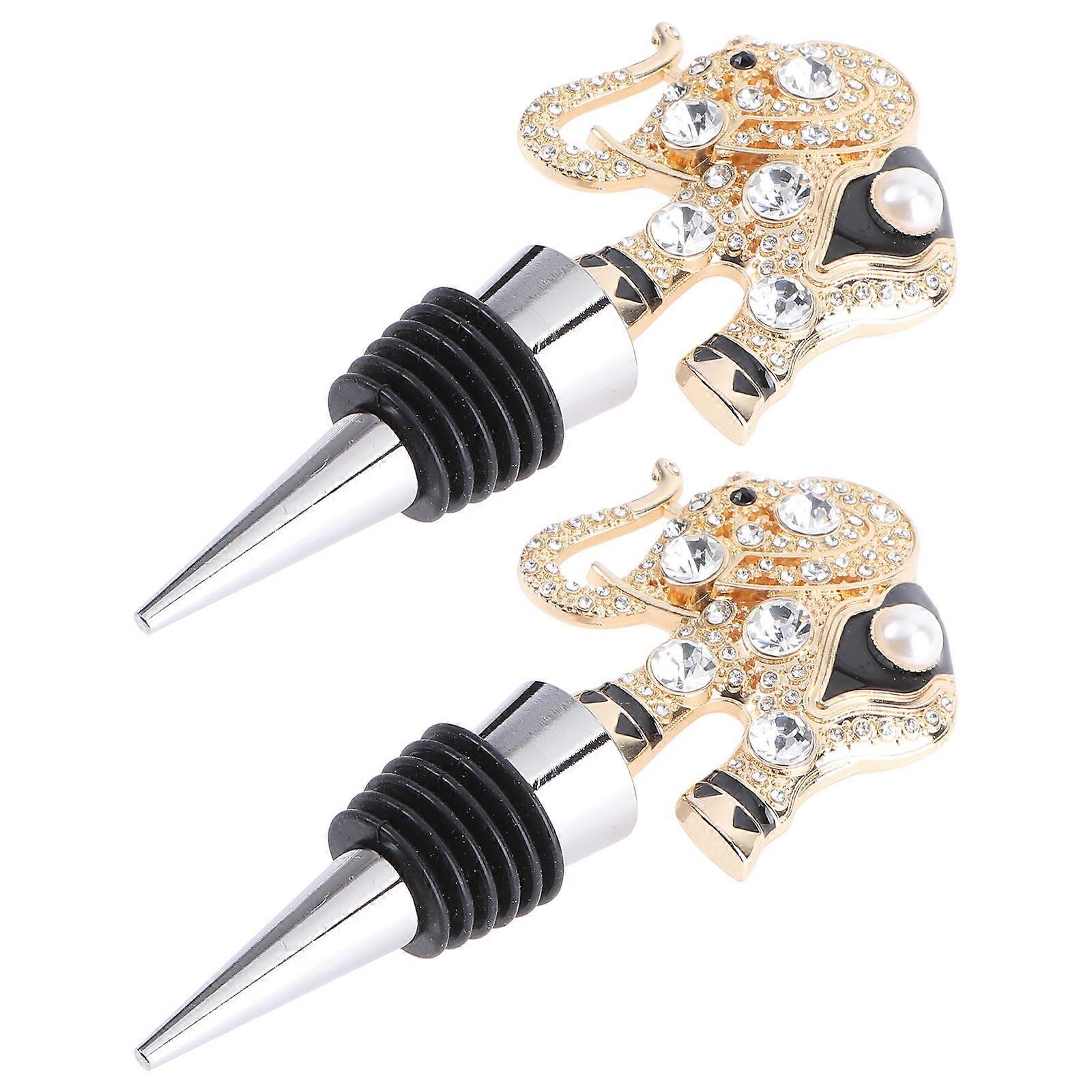 Creative Alloy Red Stoppers Decorative 2Pcs Set