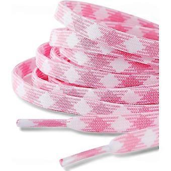 2 Pairs Fashionable 5/16" Flat Gingham Shoe laces for Sneakers