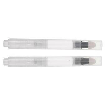 2pcs Multifunctional Press Type Makeup Applicator Pen with Sponge Tip, 3ml Liquid Dispenser compatible with Lip Gloss Foundation Blush