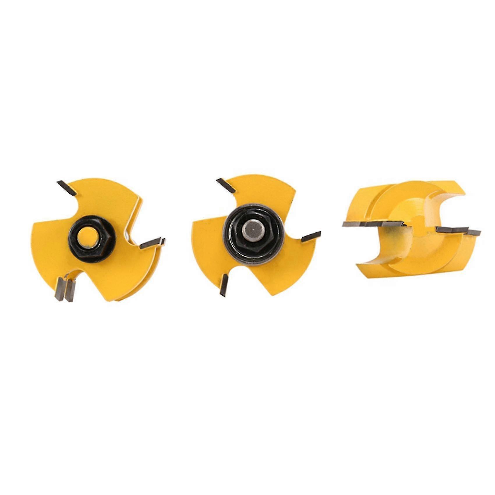 3pcs 45 Degree Router Bit Set 3 Teeth Router Tool Kit