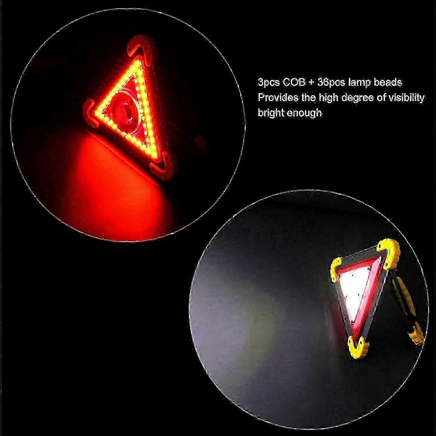 25-26 Auto Warning Triangles, LED Multi-Function Car Breakdown Triangle, Portable Warning Triangle Stop Sign