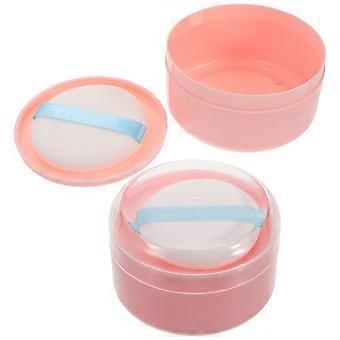 Baby Body Cosmetic Powder Puff Container for Storage Use 2Pcs Lightweight Powder Dispenser