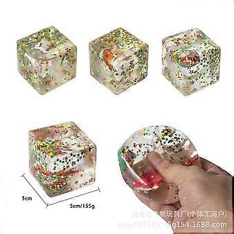 Hot-selling Christmas 5cm ice cube squishy maltose cube slow rebound stress relief toy