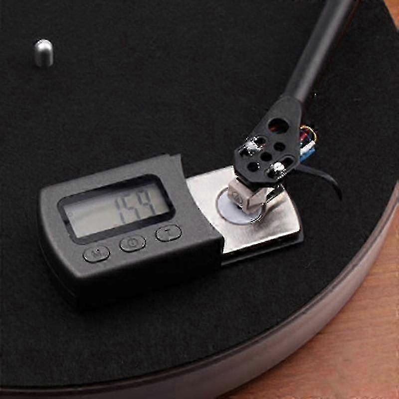 Stylus force scale for professional DJ turntable setup