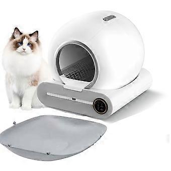 2 lettiere automatiche intelligenti per gatti, tappetino di supporto per il fondo della lettiera, scatola accessori per lettiera, tappetino per lettiera.