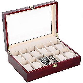Boîte à montres en bois pour hommes et femmes, boîte de rangement