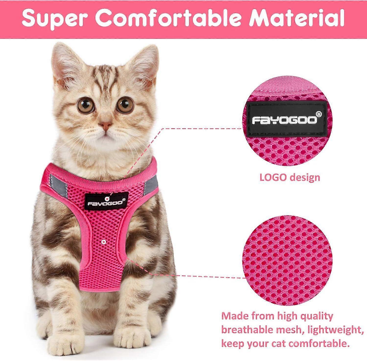 Breathable Lightweight Escape-Proof Cat Harness