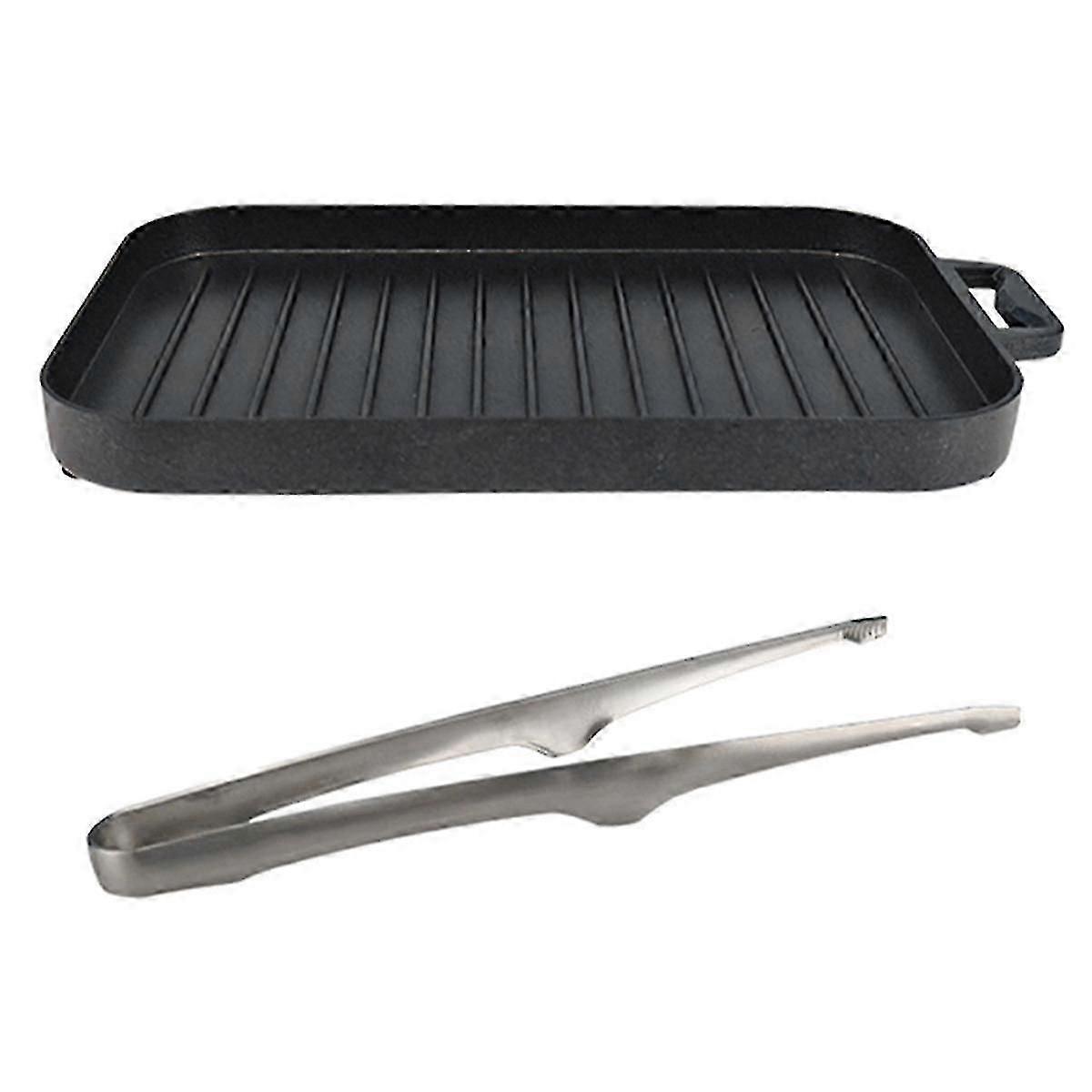 Mini Grill Pan Set Thickened Heat- Non-stick Rectangular Grill Multi-function Outdoor Camping Grill Pan-GHUL