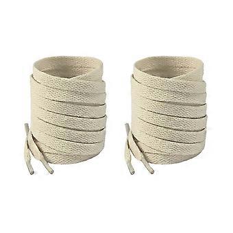 Shoe laces for boots - 1 pair 8mm width flat replacement laces in multiple colors