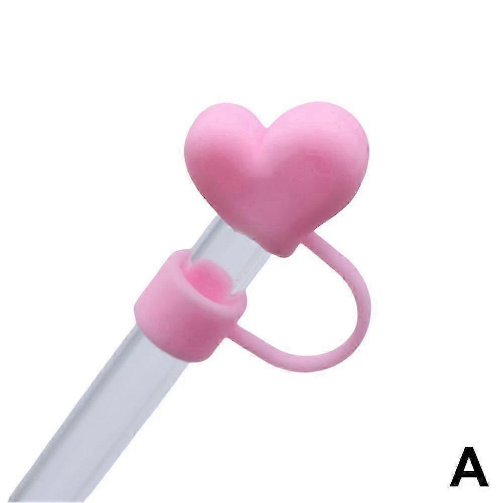 Silicone Heart Dust Cover For Straws