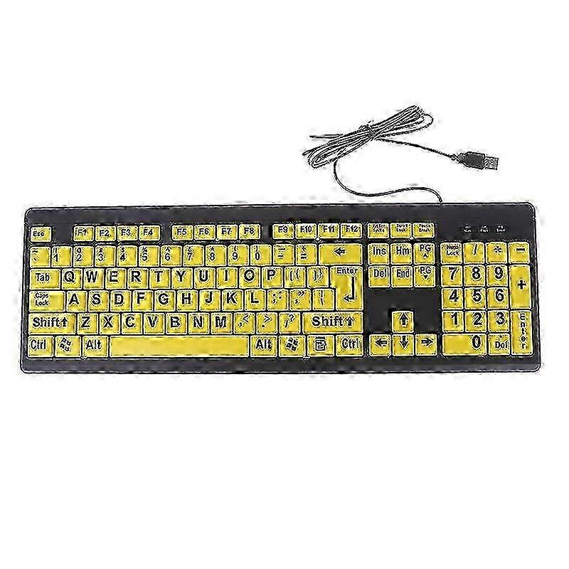 Ergonomic Large-Key Waterproof Keyboard