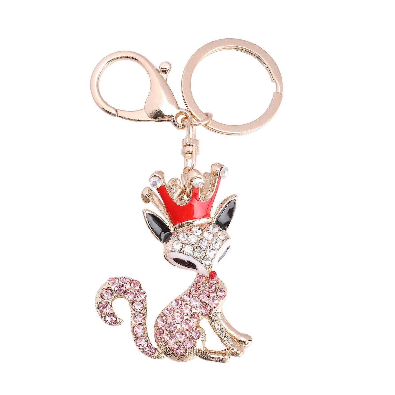 Key Accessory Cartoon Keyring for Decoration 3Pcs Rhinestone Set