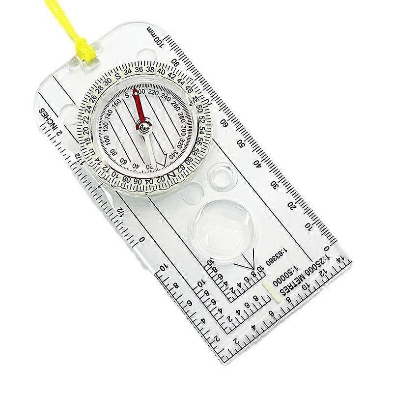 Outdoor multi-function compass, compass, map ruler, scale