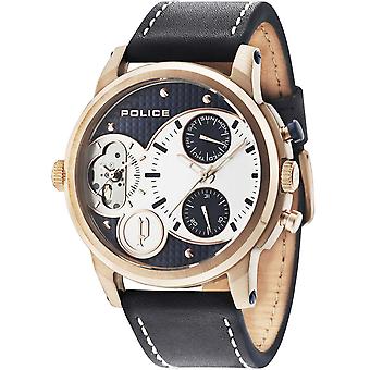 Polizei Uhren Diamondback Quarz Analog Man Uhr mit R1451241003 Kuhfell Armband