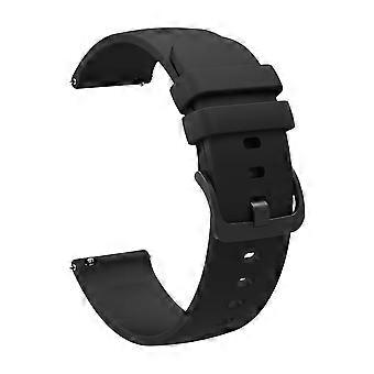 Watch Band 20mm Silicone Strap Quick Release Black Replacement for Fossil Townsman Automatic
