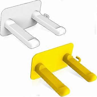 Wall-Mounted Bathroom Use: 2 Pcs Self-Adhesive Hair Dryer Rack & Holder Stand - SXQ