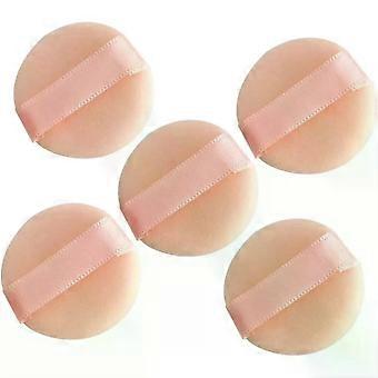 Mini Flocking Powder Puff 3cm Beige 5pcs Lovely Makeup Pads