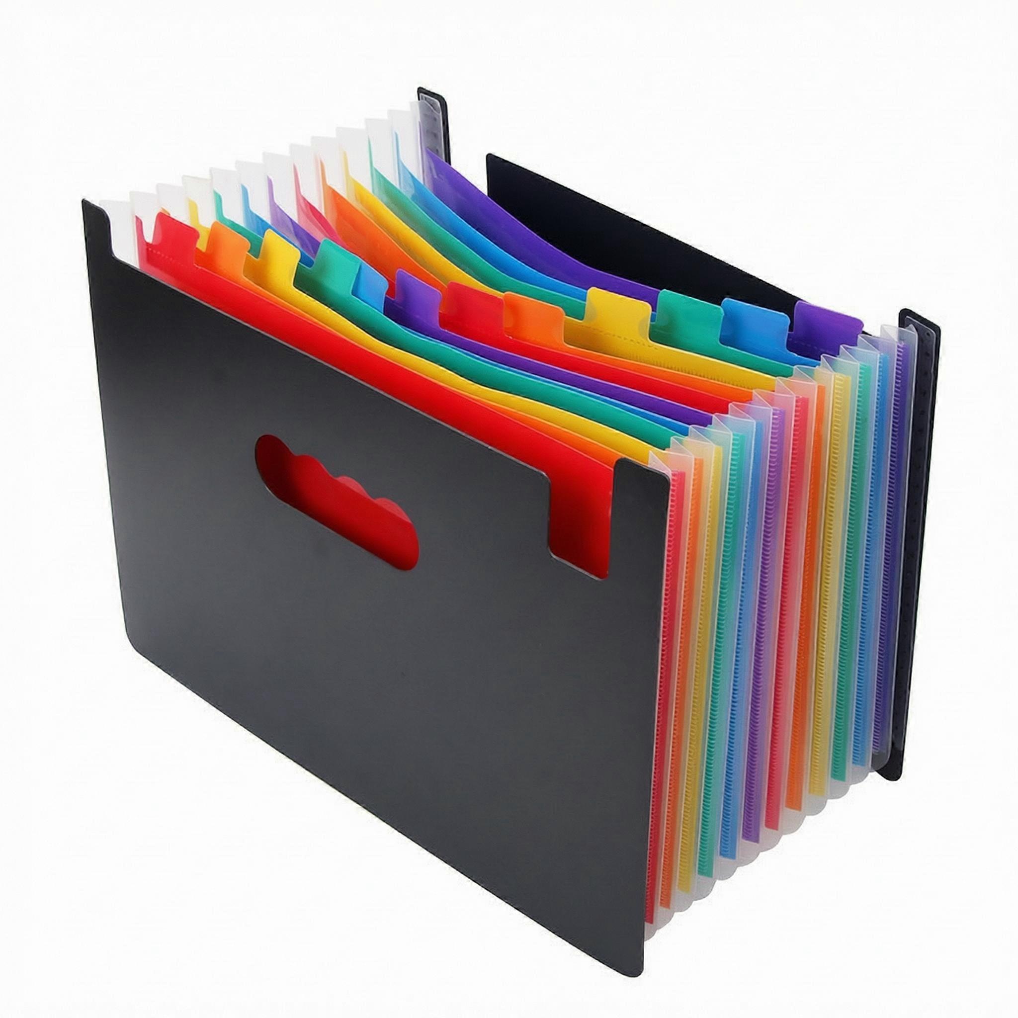 Portable Document Wallet Fits A4 Paper Size Multiple Pockets For Organization