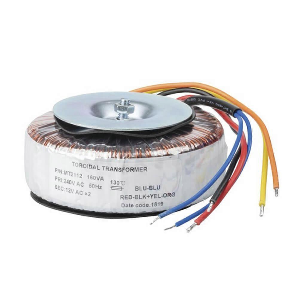 160V Toroidal Low Profile Transformer 12+12V High Efficiency Simple Quick