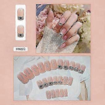 24pcs Long Stick-on Nails Set - Fashionable & Easy to Apply for Quick Manicure