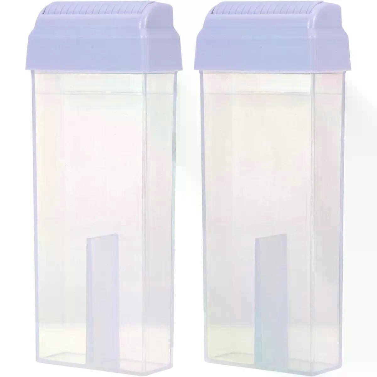 2pcs Depilatory Wax Bottle White Abs Compact Lightweight