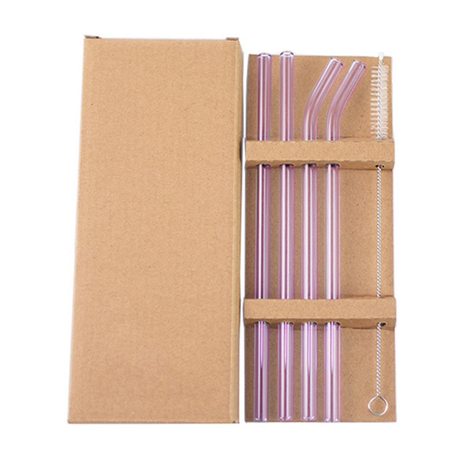 Glass Straws Drinking Reusable Straws Reusable Stainless Steel Glass Straws Shatter Resistant