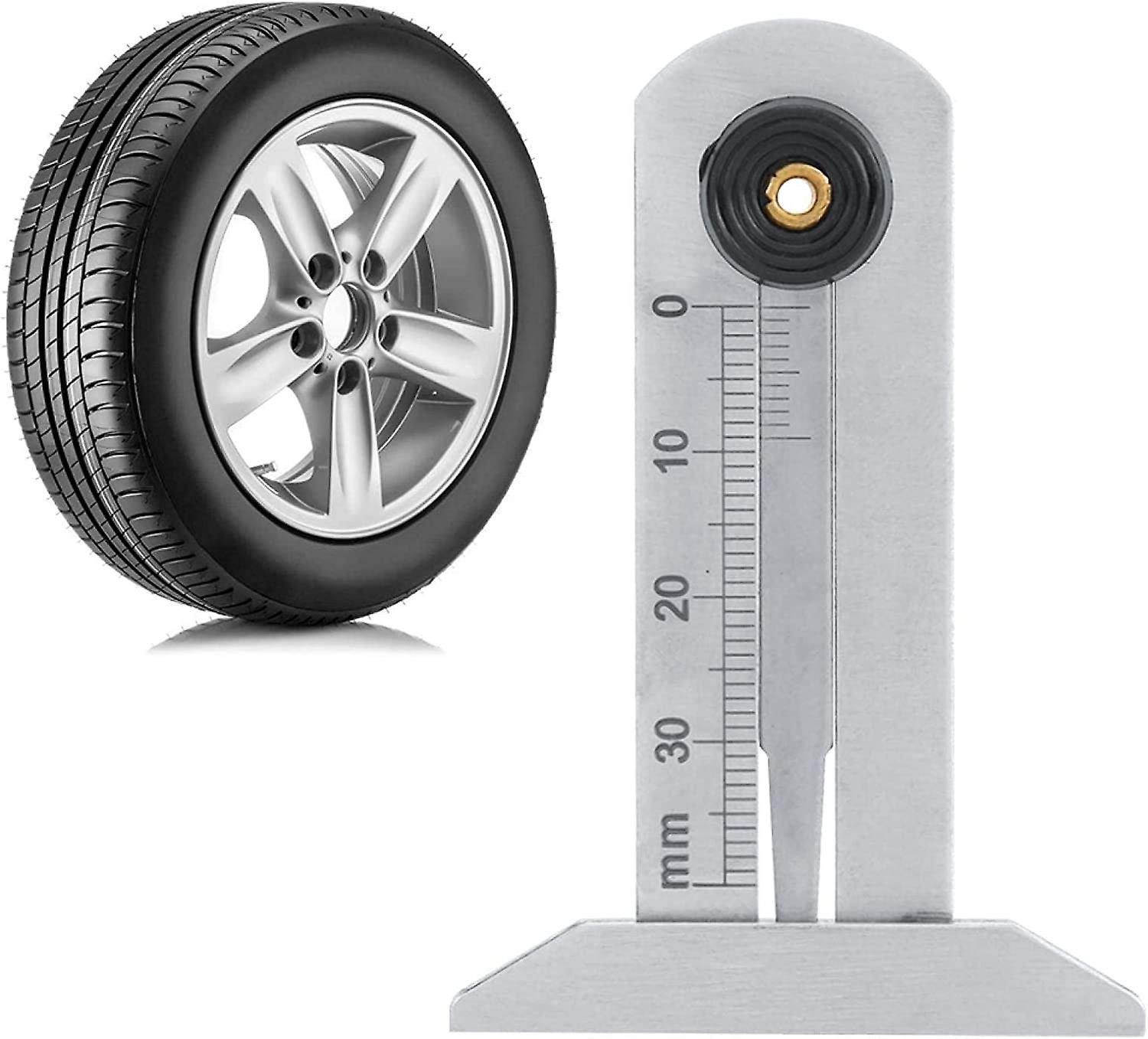 Tire Wear Gauge, Tire Depth Gauge Stainless Steel Tire Safety Ruler ...
