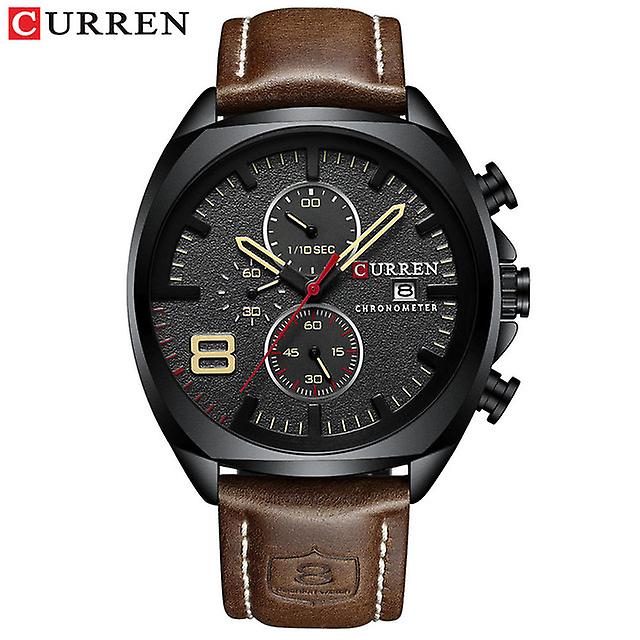 Erkek Saatler En İyi Marka Lüks Reloj Curren Erkek' s Ordu Askeri Spor İzle Erkekler Rahat Deri Kuvars İzle Relogio Masculino