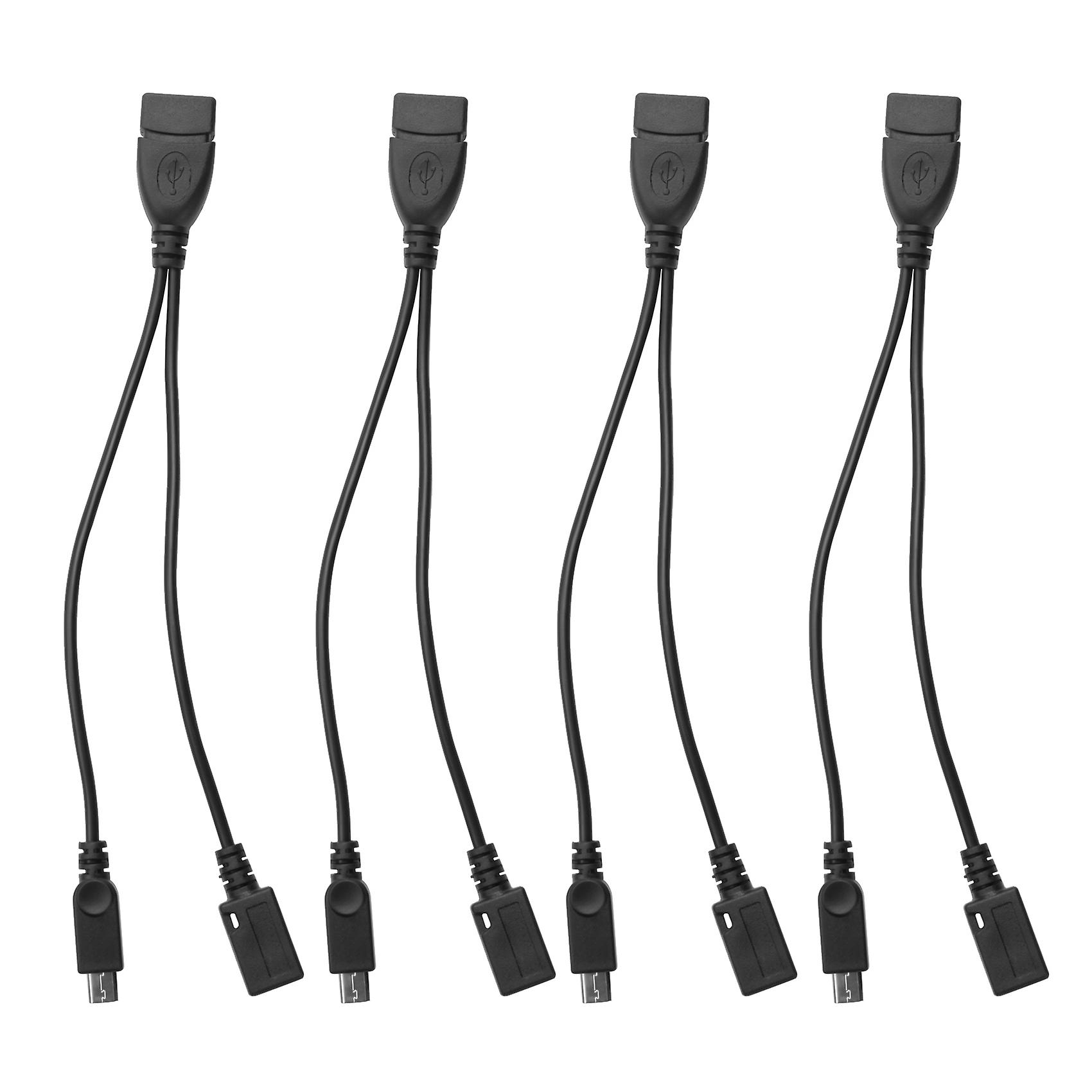 4-Pack Mini OTG Cable Adapter,2-In-1 Powered -USB to USB Adapter(OTG Cable + Cable) for Streaming S