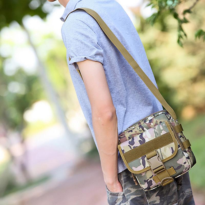 Outdoor Tactical Bag Large Capacity Crossbody Shoulder Bag with Bottle Holder